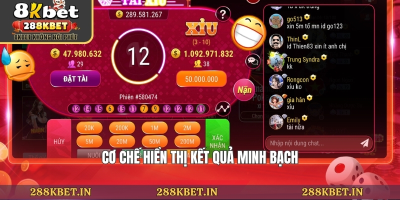 Cơ chế hiển thị kết quả minh bạch