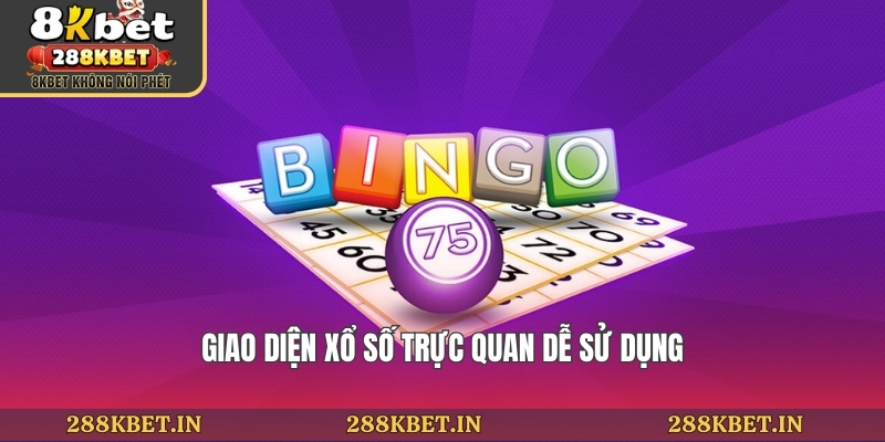 Giao diện xổ số trực quan dễ sử dụng