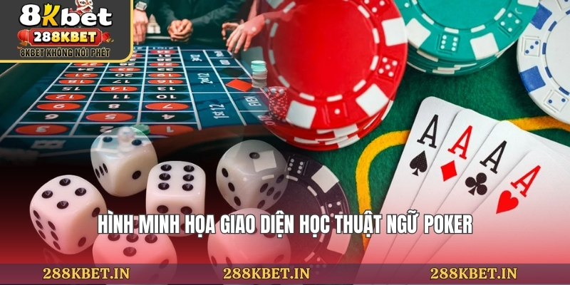 Hình minh họa giao diện học thuật ngữ poker